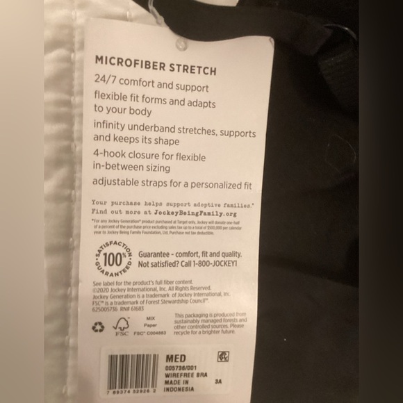 NWT Jockey wire free bra size med - Picture 3 of 3